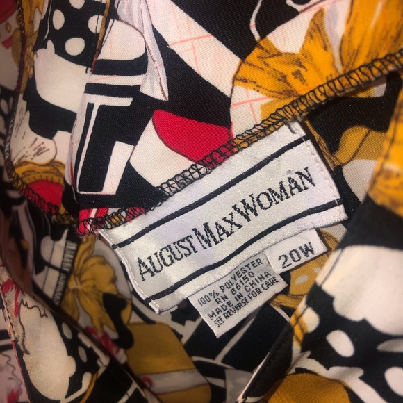 VTG August Max Women’s Short Sleeve Blouse Sz 20W - Picture 4 of 9